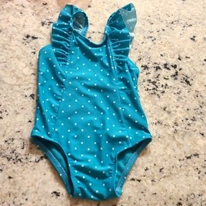 Ruffle Sleeve Swim Suit